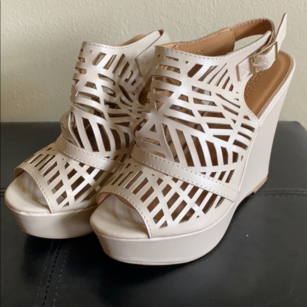 Charlotte Russe Nude wedges